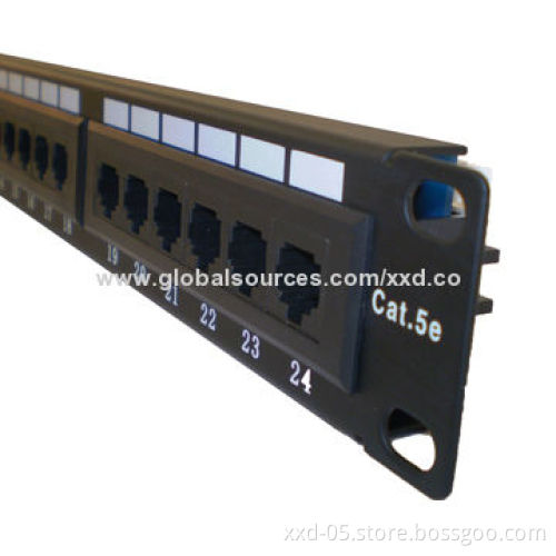 RJ45 24 Port Cat5e UTP Patch Panel from Cable Manufacturer